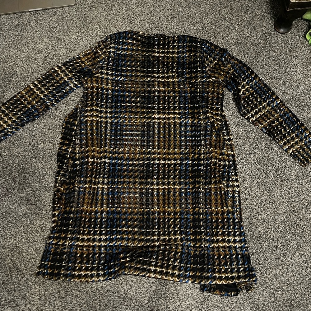 New Susan Graver Brown Tweed Long Sleeve Cardigan and Sleeveless Tank Top Set M - Picture 10 of 14
